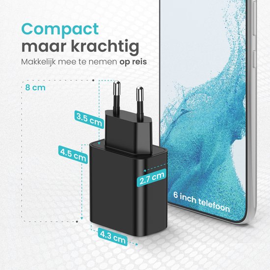 Wurk - Snellader Adapter - Geschikt voor Samsung - 25W Snellader - Quick Charge