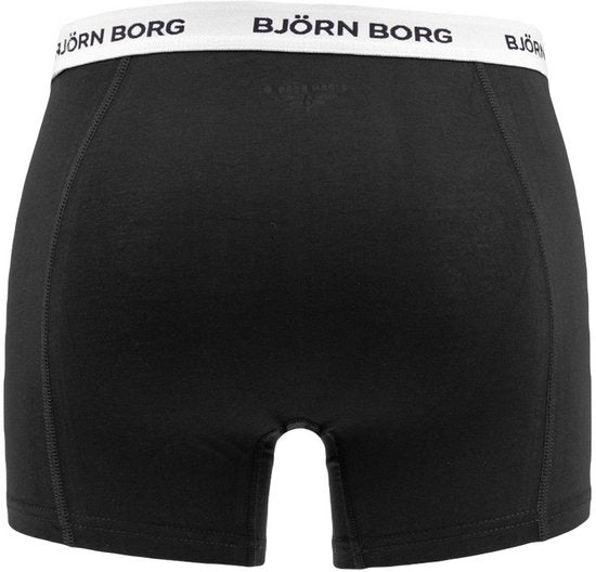 Björn Borg Katoenen Stretch Boxershort Heren - Zwart/Print/Blauw - 5 stuks - Heren onderbroeken - Boxer - Maat M