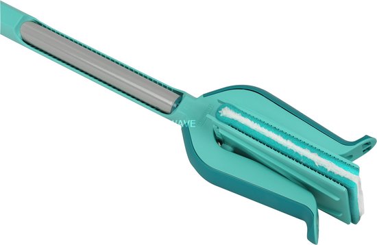 Leifheit Picobello vloerwisser M Micro Duo met steel - 33 cm wisbreedte - turqouise - grijs