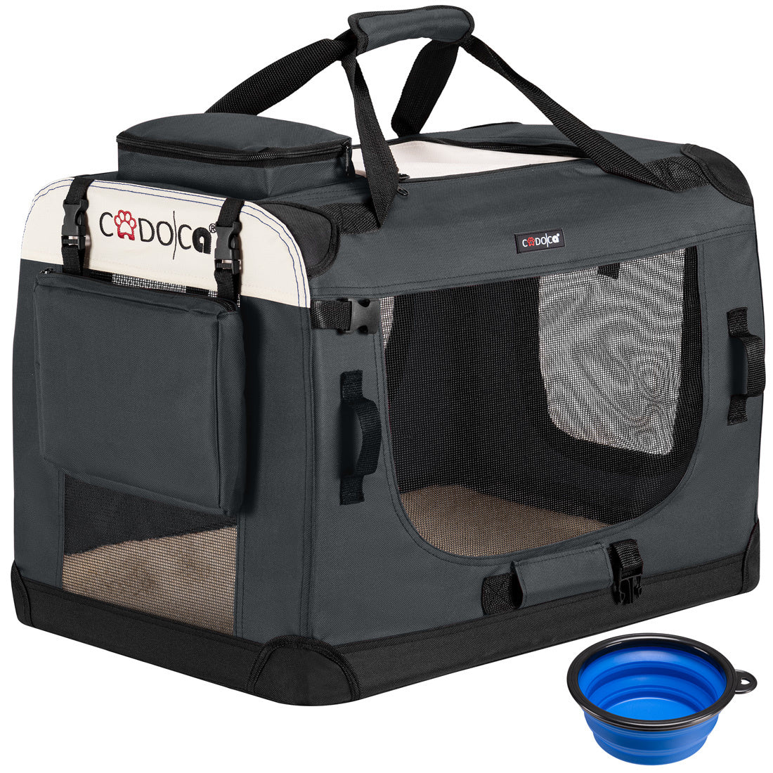 Cadoca Honden & Katten Reisbench M - 60x43x45cm - Antraciet
