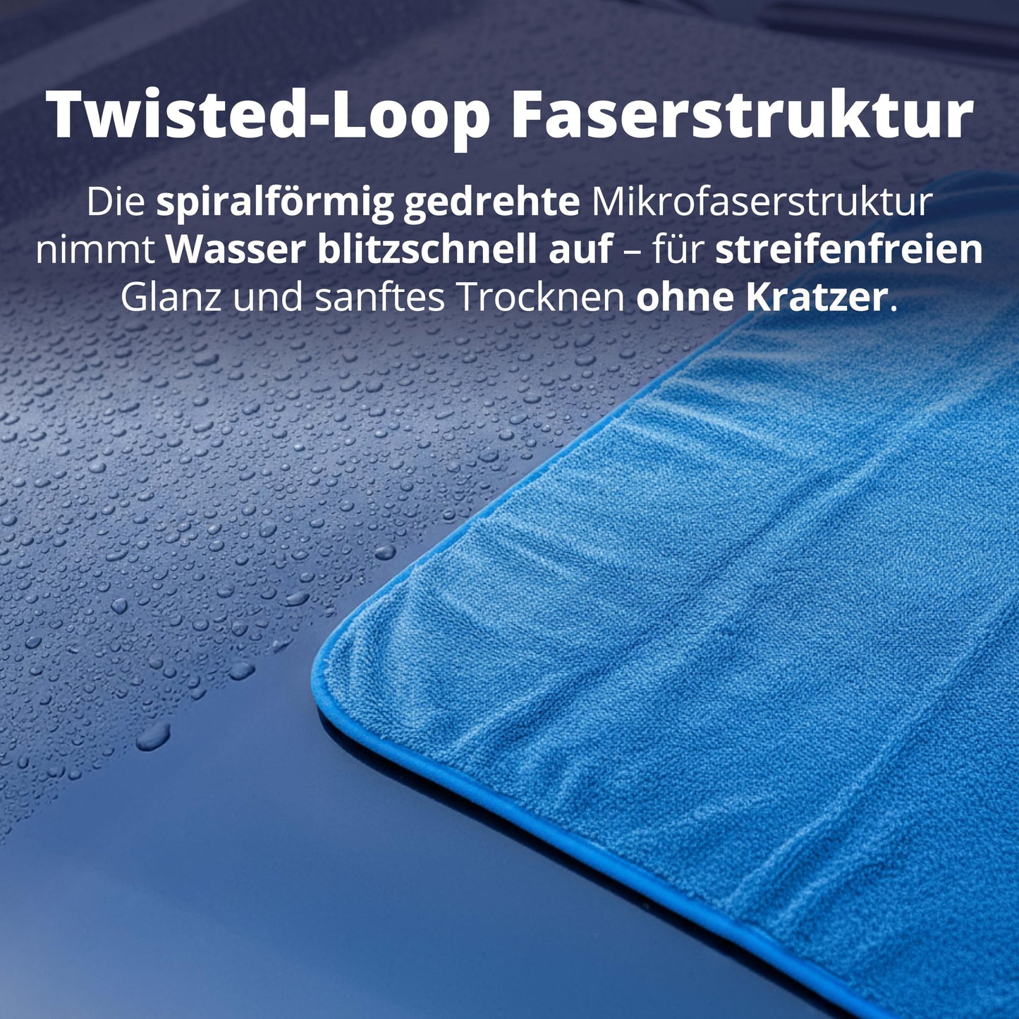 LICARGO Auto droogdoek XXL - microvezel droogdoek - 90 x 60 cm - 550 GSM - blauw