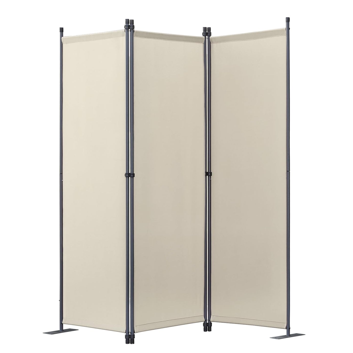 Angel Living inklapbaar privacy scherm - 3 delig scheidings scherm - oranje - staal en polyester - 169 x 165 cm