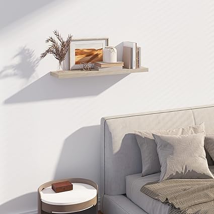 EUGAD 0046QJ Wandplank zwevende wandplank - 80 cm - Sonoma eiken - MDF - max 10 kg
