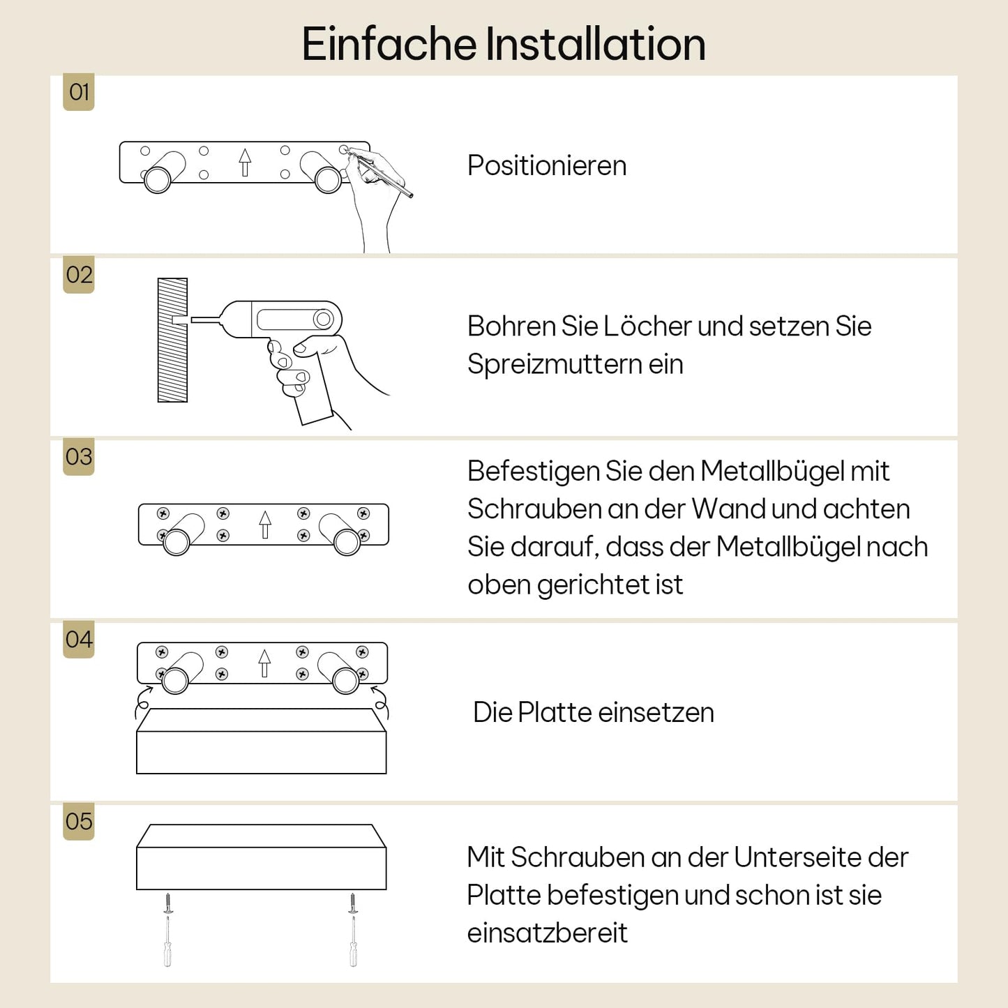 eSituro SWS0260 zwevende wandplank - wandrek - zwart mat MDF - 40 x 23 x 3,8 cm - draagkracht 10 kg