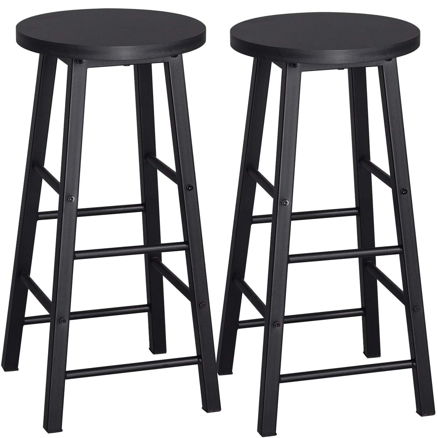 WOLTU BH130sz-2 - Set van 2 barkrukken - Zwart - 71 cm zithoogte met voetsteun