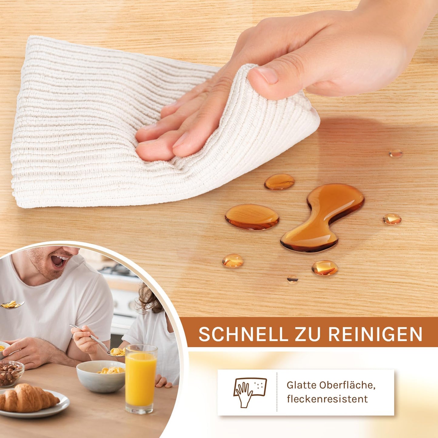 WOLTU transparante tafelfolie - tafelbeschermer van PVC 2 mm - afgeschuinde rand 45 graden - 90 x 140 cm