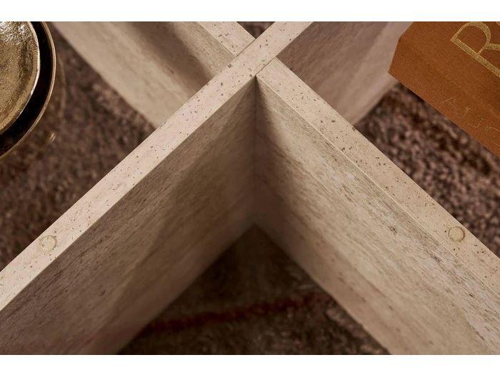Kalune Design Aeris Salontafel - Transparant - Travertine - 110 x 60 x 40 cm