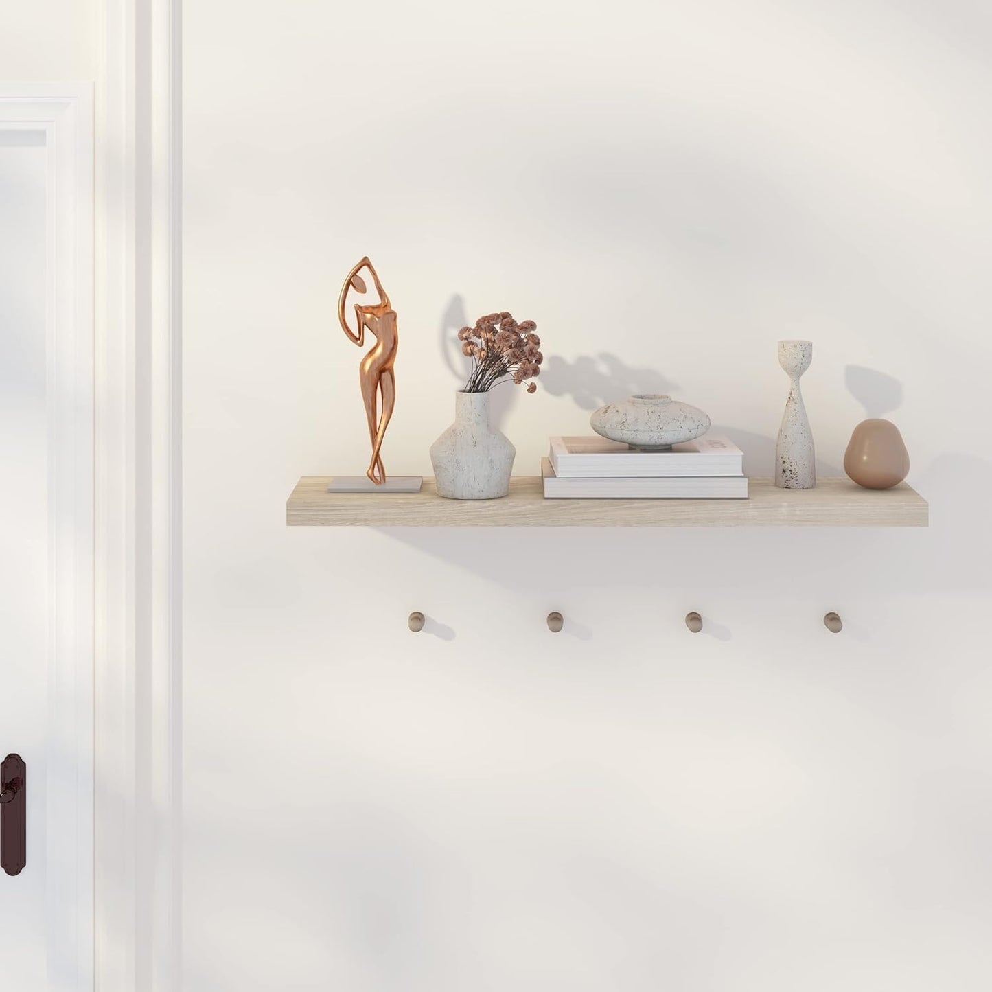 EUGAD wandplank - wandrek - 100 cm - sonoma eiken - MDF met PVC