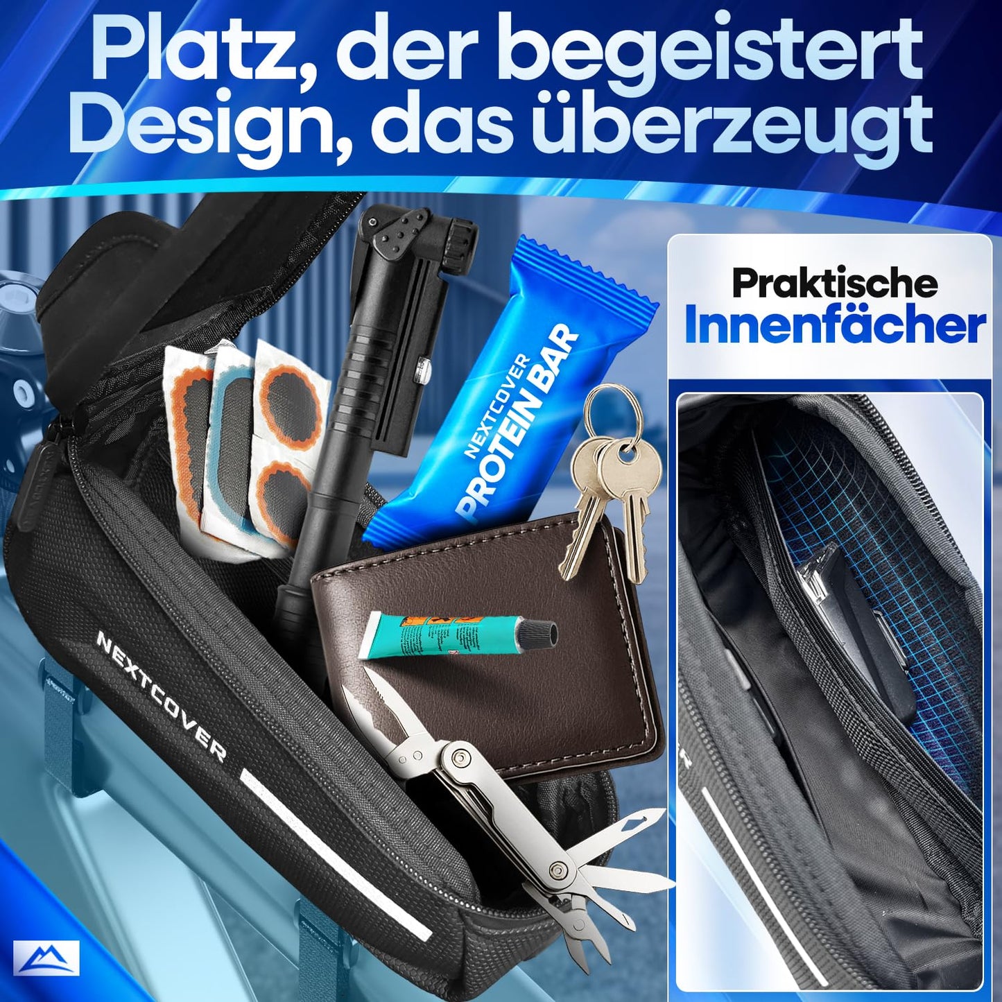 Nextcover® frame tas fiets - Telefoonvak met touchscreen - Waterdicht