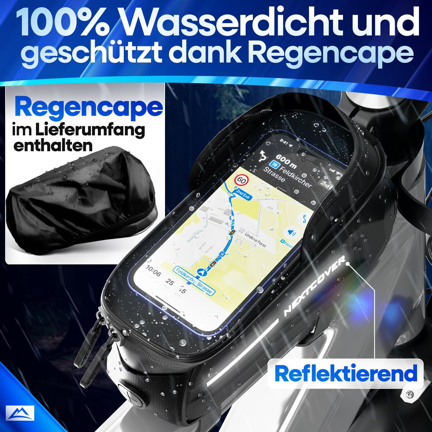 Nextcover® frame tas fiets - Telefoonvak met touchscreen - Waterdicht