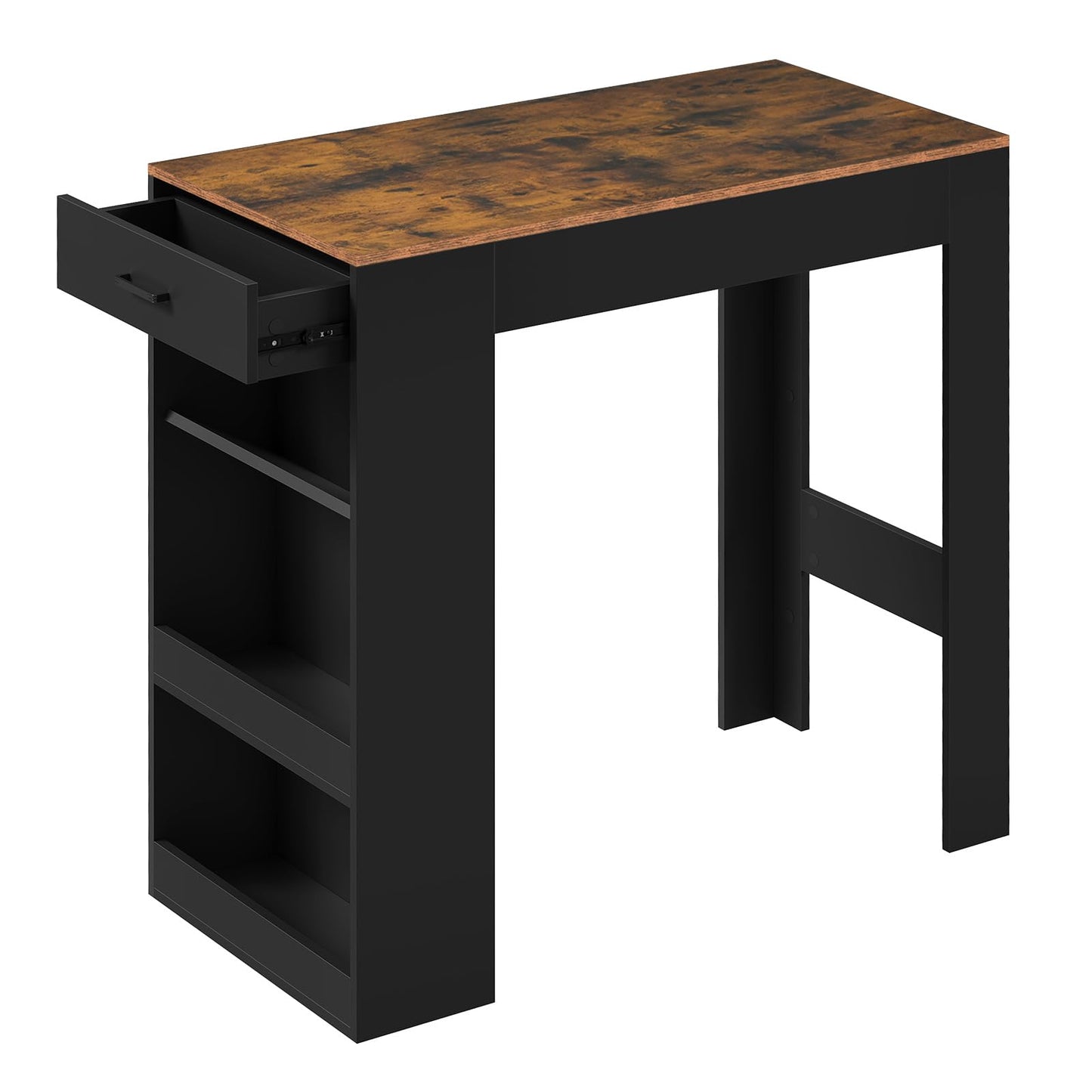 WOLTU boekenkast - staande kubus vakkenkast - 6 vakken - rustiek bruin - 60 x 89 x 29 cm