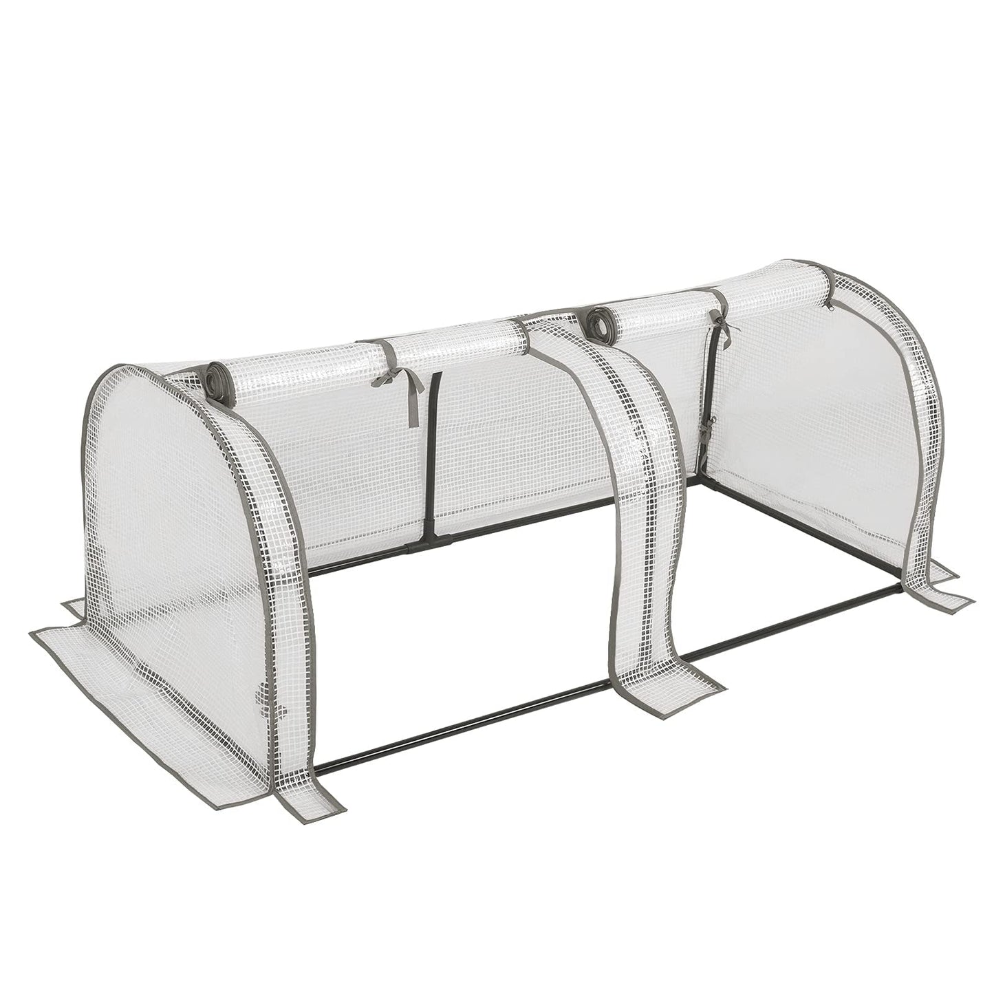 WOLTU tomaten kas - mini serre voor tuin en balkon - waterdicht met uv bestendige PE rasterfolie - 130 x 60 x 50 cm - wit