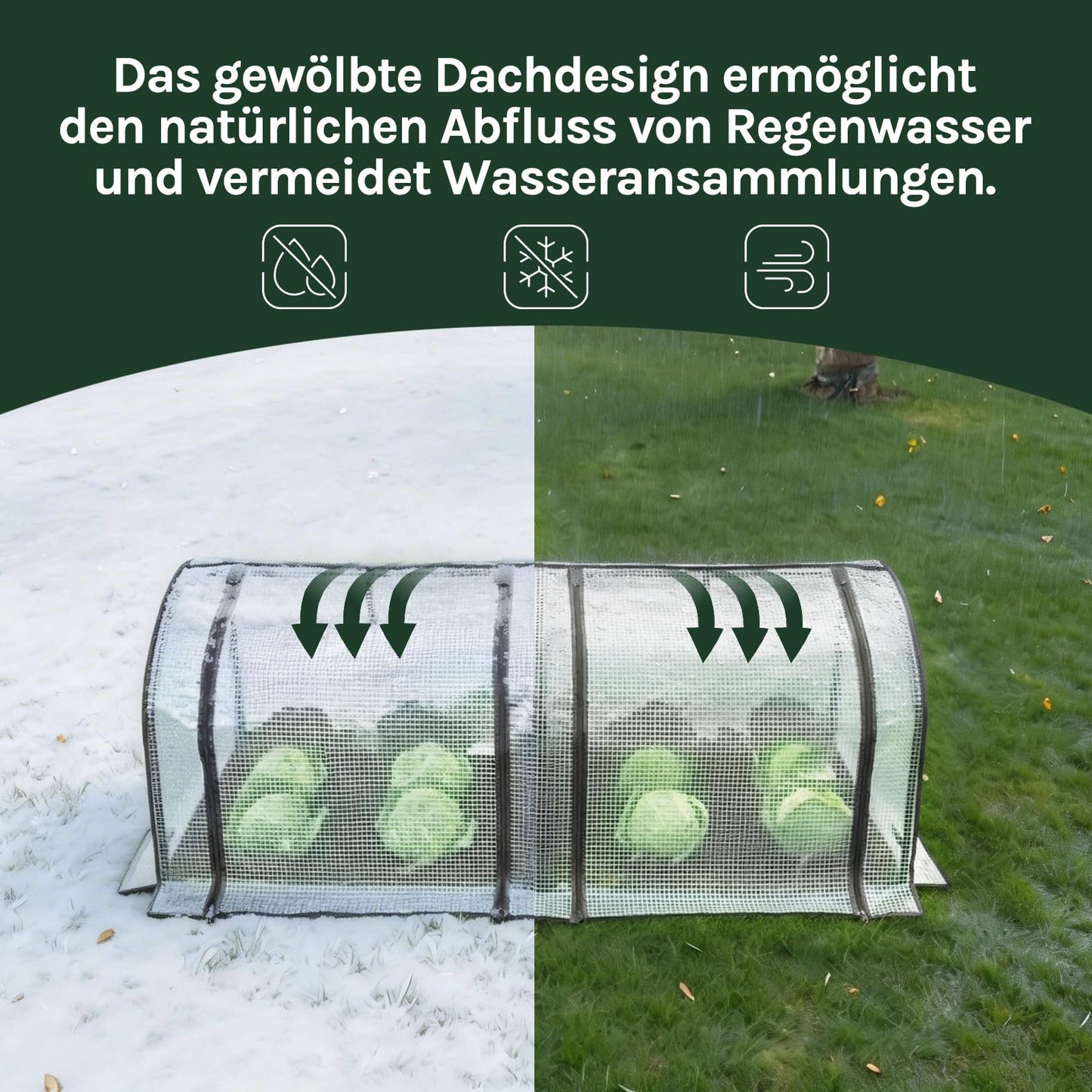 WOLTU tomaten kas - mini serre voor tuin en balkon - waterdicht met uv bestendige PE rasterfolie - 130 x 60 x 50 cm - wit