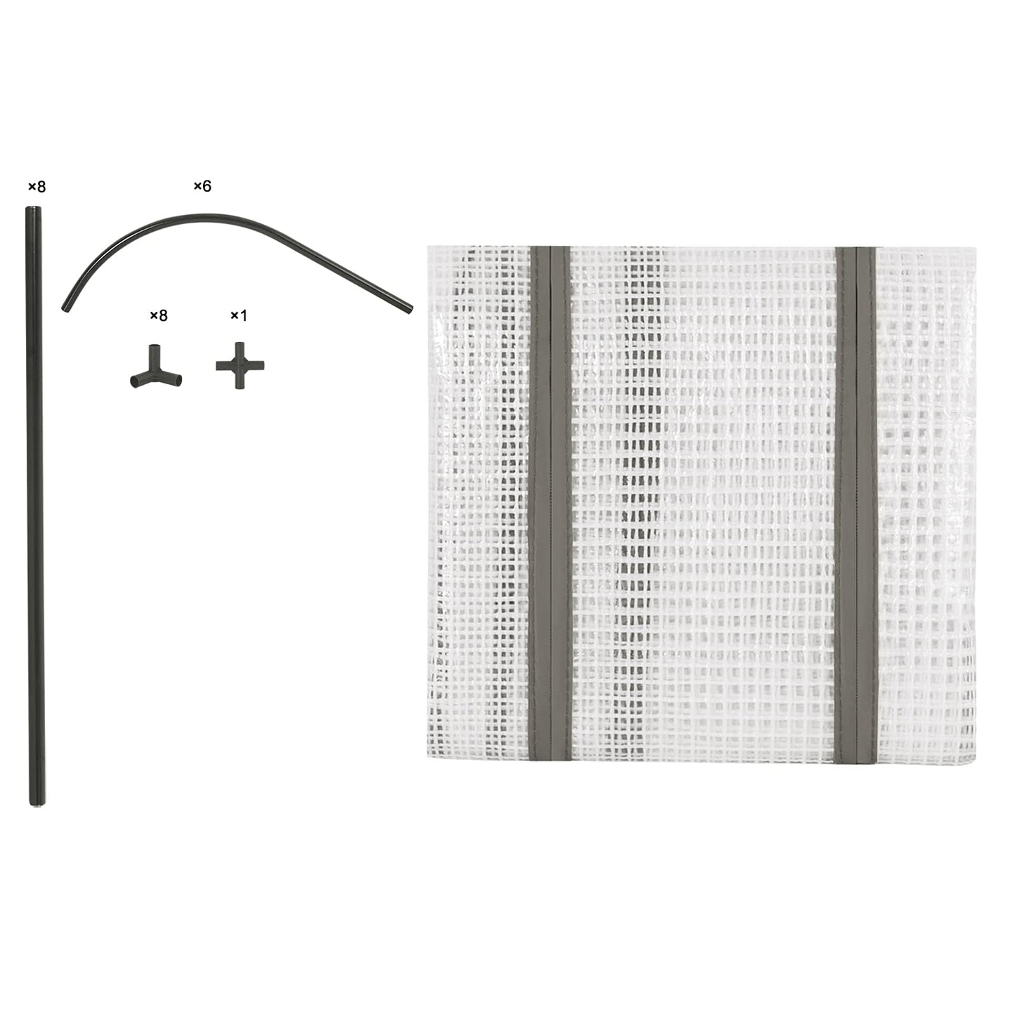 WOLTU tomaten kas - mini serre voor tuin en balkon - waterdicht met uv bestendige PE rasterfolie - 130 x 60 x 50 cm - wit