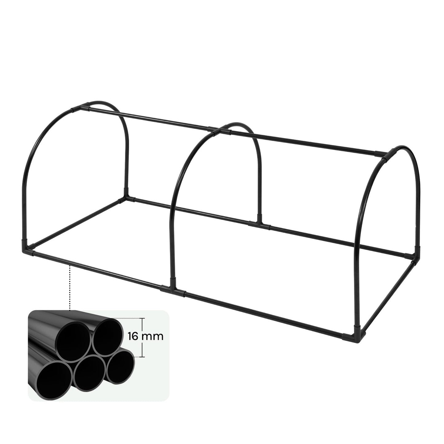 WOLTU tomaten kas - mini serre voor tuin en balkon - waterdicht met uv bestendige PE rasterfolie - 130 x 60 x 50 cm - wit