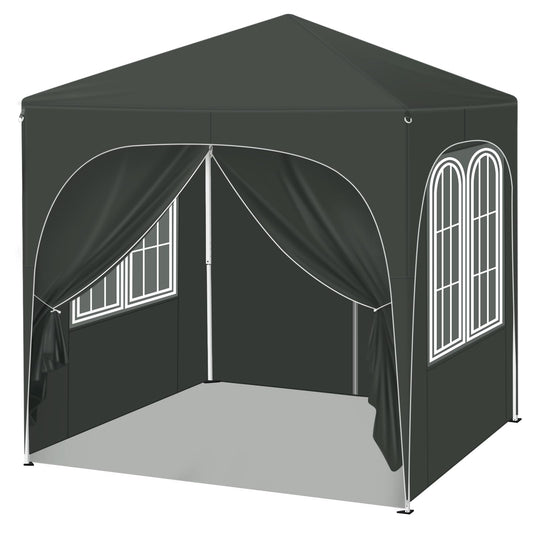 WOLTU vouwpaviljoen - 2 x 2 m - met 4 afneembare wanden - UPF 50+ zonbescherming - grijs