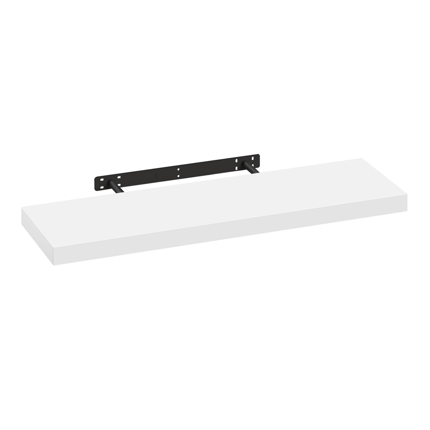 Esituro Wandplank - 70x23x3,8cm - Zwevend - Hout - Wit