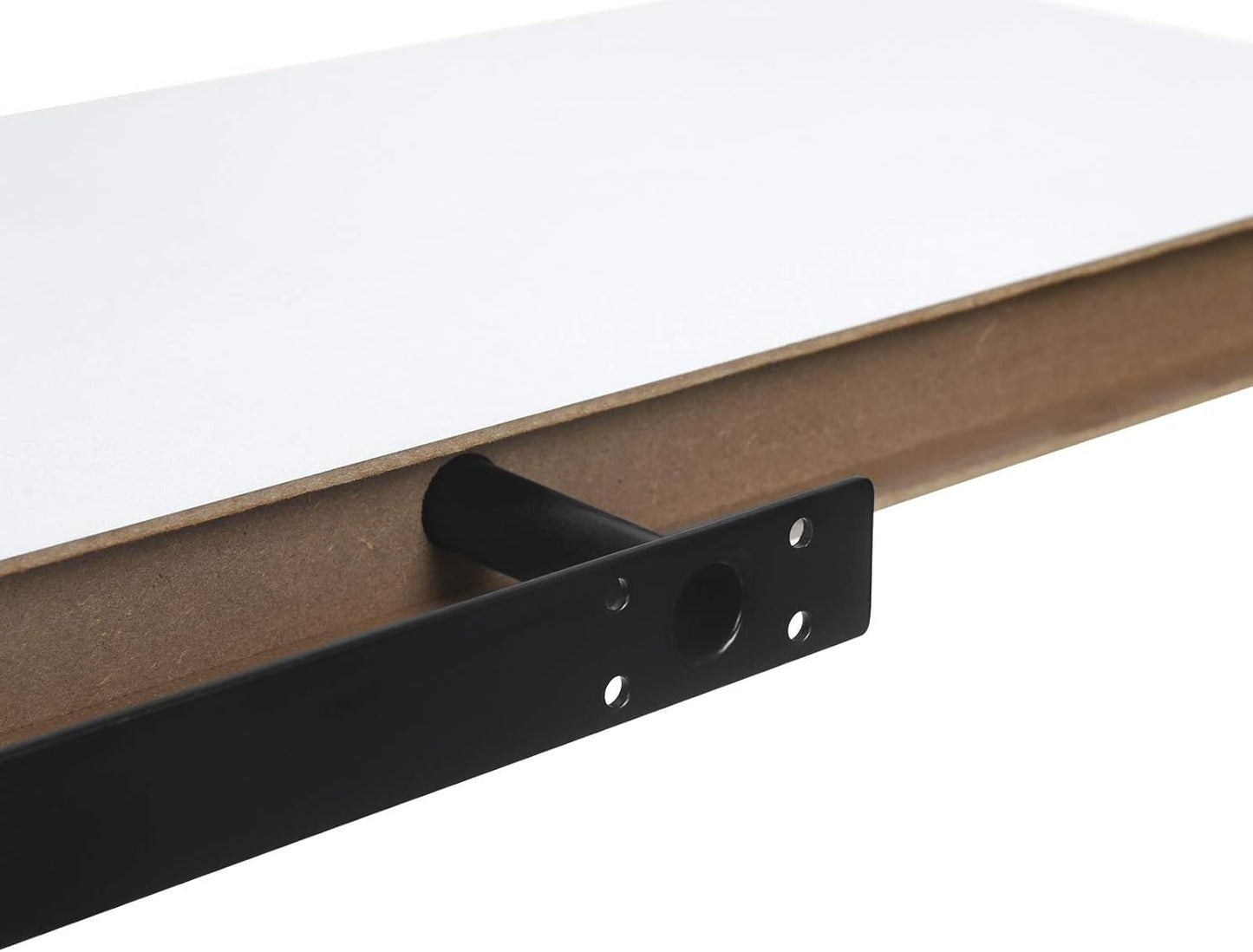 Esituro Wandplank - 70x23x3,8cm - Zwevend - Hout - Wit