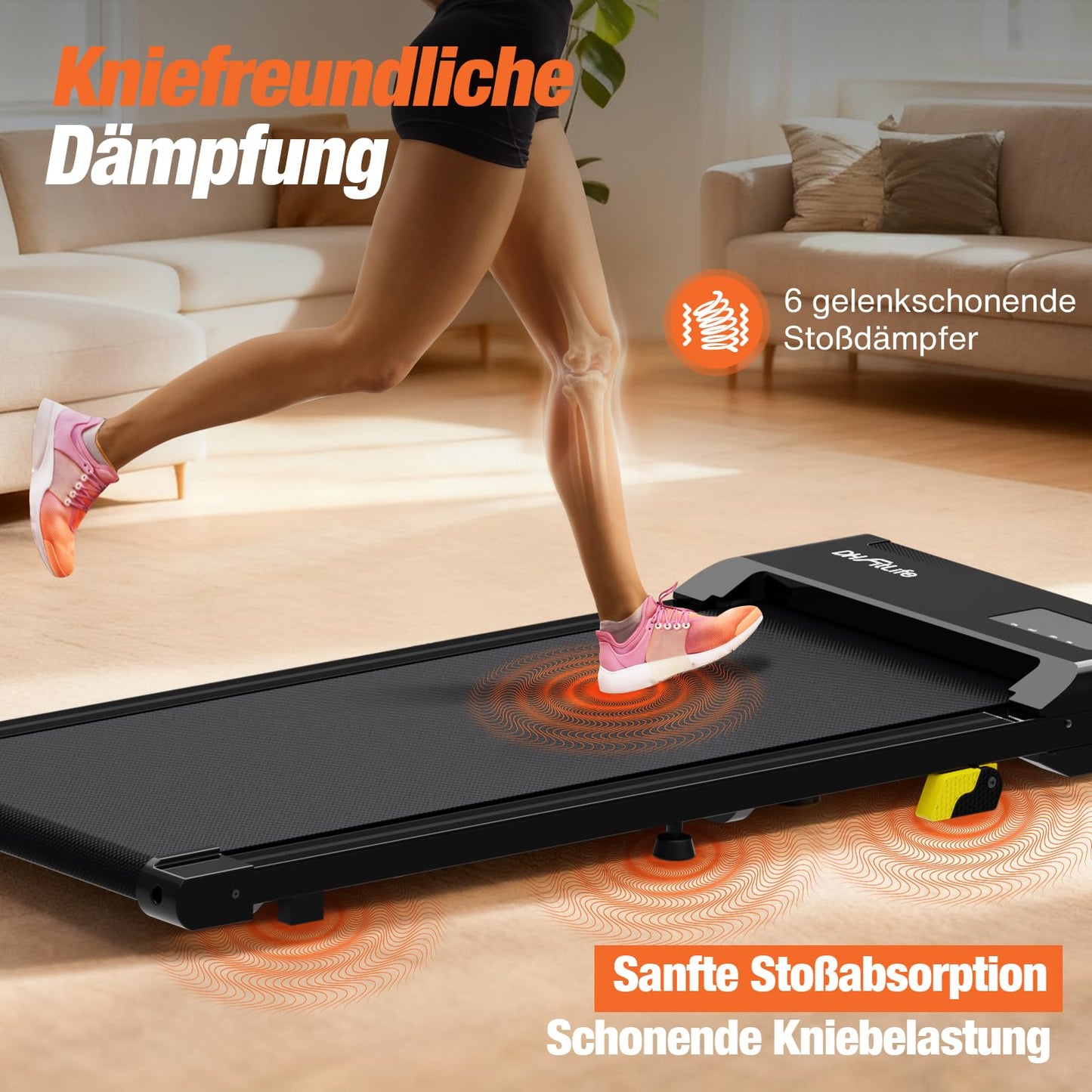 DH FitLife Walking Pad - 2026 - 1-6 km/h - 0-6% Hellingshoek - Appbediening