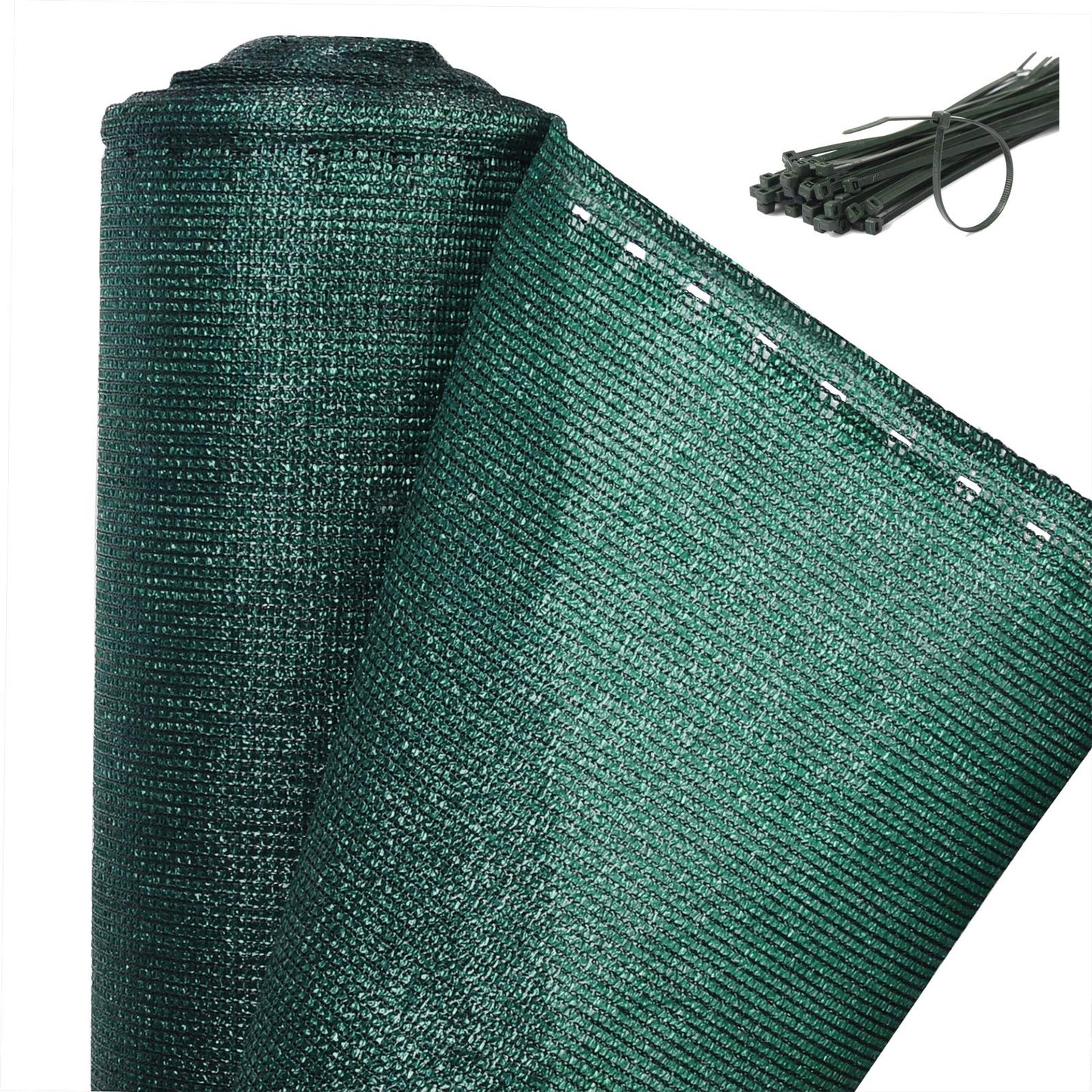WOLTU schermdoek 1,5 x 25 m - HDPE 150 g/m2 - privacy en schaduwdoek 85% - groen