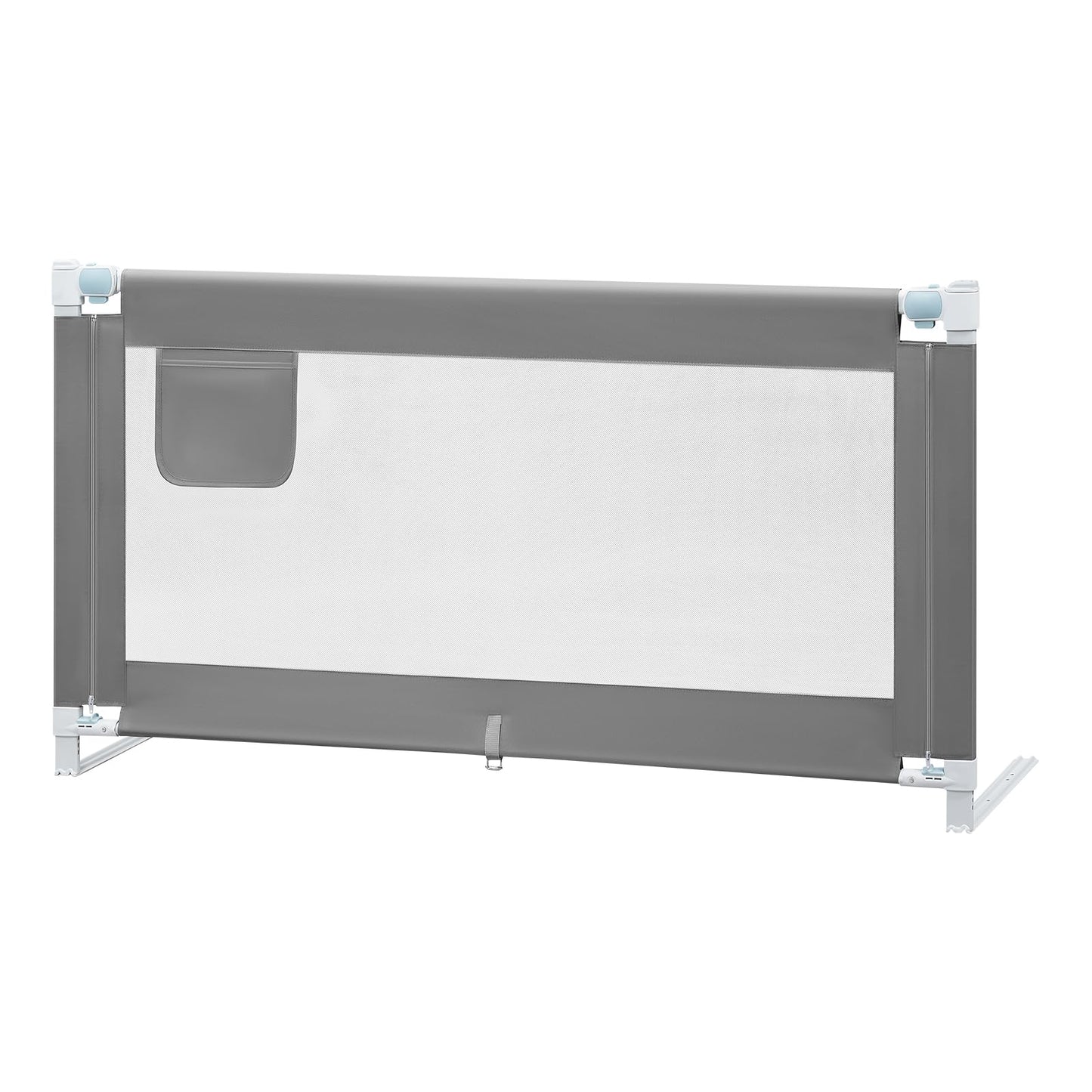 WOLTU - Bedhekje 150 cm - In hoogte verstelbaar 69-87 cm - Opklapbaar bed veiligheidsrail - Donkergrijs