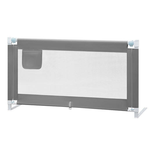 WOLTU - Bedhekje 150 cm - In hoogte verstelbaar 69-87 cm - Opklapbaar bed veiligheidsrail - Donkergrijs