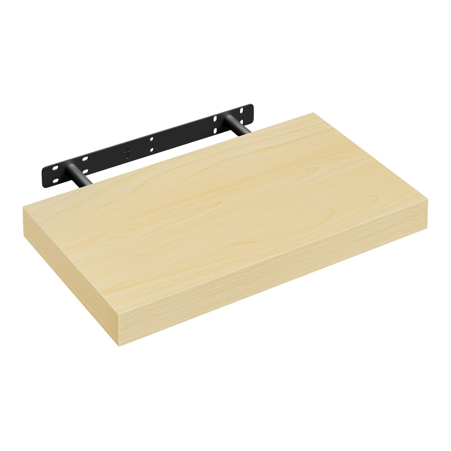 WOLTU RG9372kei wandplank - MDF hout met PVC fineer - geel eiken - 40 x 22,9 x 3,8 cm