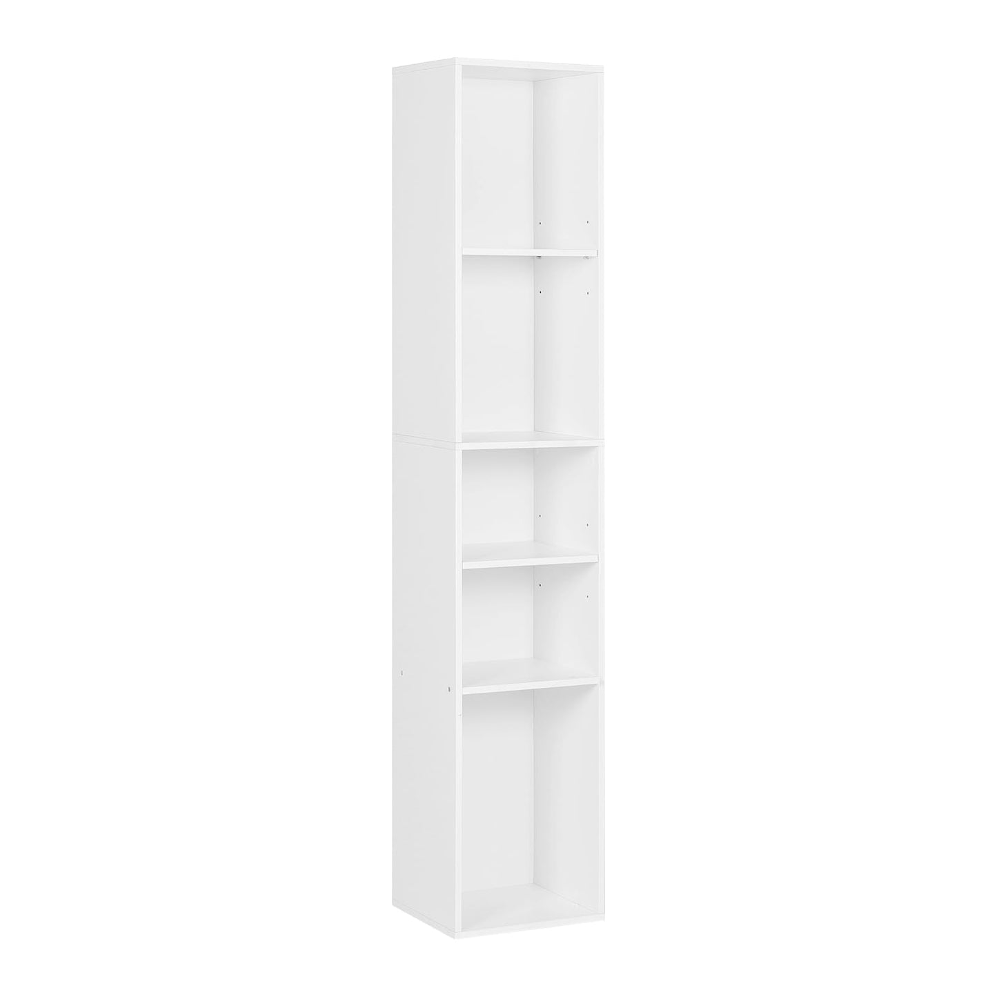 WOLTU SK034ws boekenkast - open kubuskast met 5 vakken - wit - 30 x 151 x 26 cm