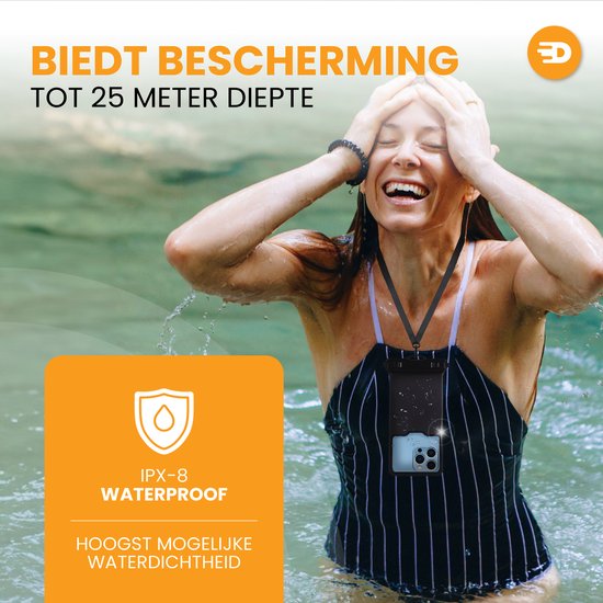 Drivv. Waterdicht Telefoonhoesje – Hardcase - Val- en Schokbestendig - Dubbele Klipsluiting - Tot 6.7 inch – Onderwater Hoesje telefoon