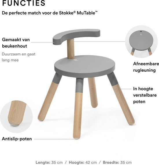 Stokke® MuTable™ stoel V2 Stormgrijs