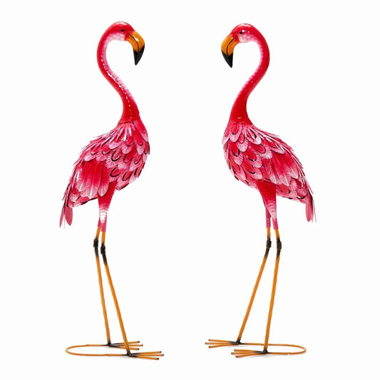 Coast Flamingo tuinbeelden - Set van 2 - Metaal - Roze