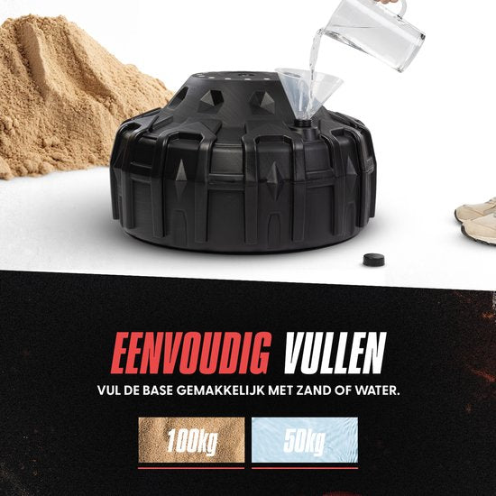 Inventus Bokszak Staand - 185 cm - Staande Bokspaal - Vul met Water / Zand - Boksen en Trainen - Heavy Boxing Bag - Volwassenen - Zwart