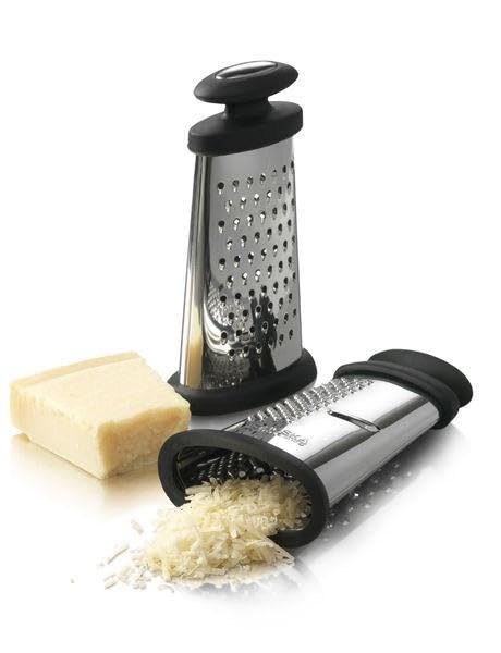 Boska Kaasrasp - TrioFormaggio - RVS - Kunststof - 3Raspen - Zwart-Zilver