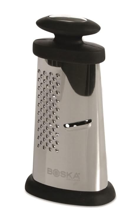 Boska Kaasrasp - TrioFormaggio - RVS - Kunststof - 3Raspen - Zwart-Zilver