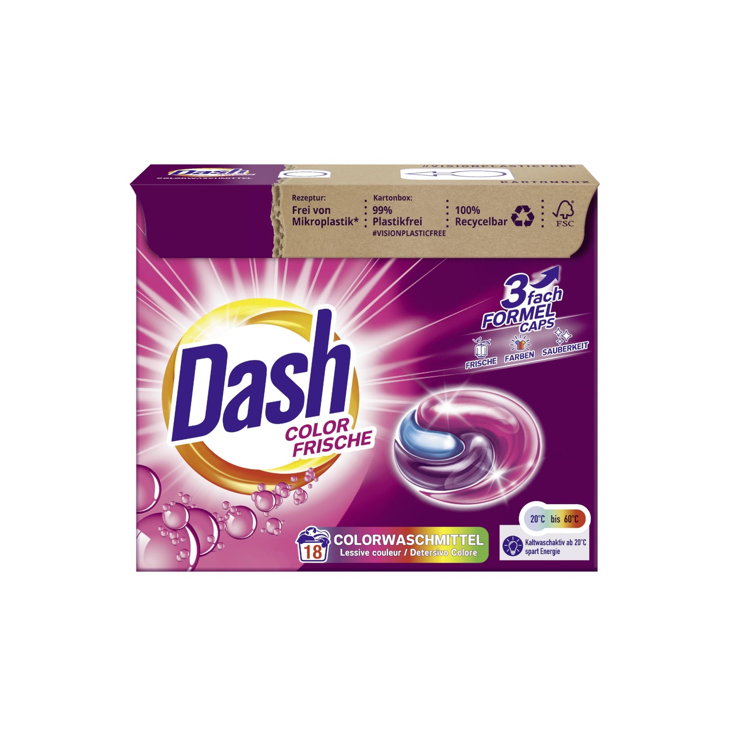 Dalli Dash Color Fresh Waspods - 3-in-1 - 18st - Color