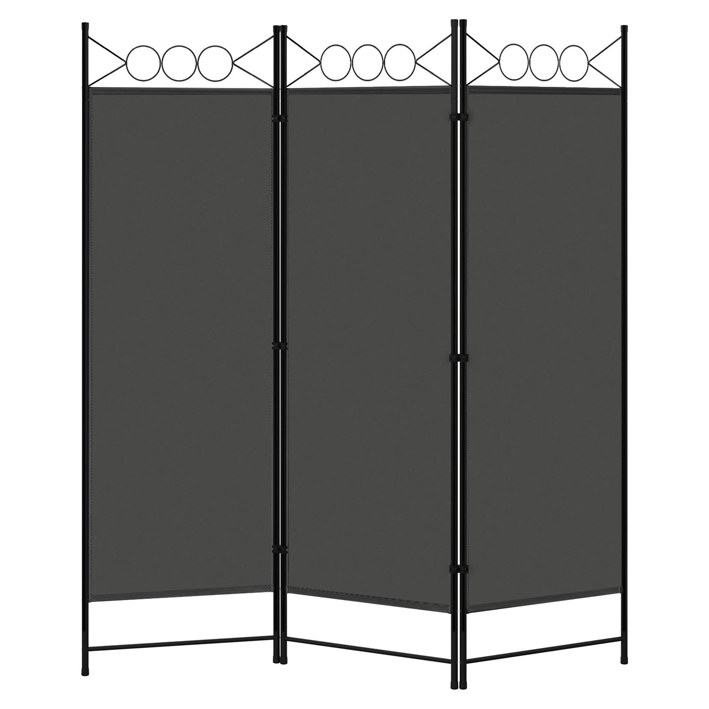Woltu Kamerscherm - 3-Panelen - Opvouwbaar - 167x172cm - Donkergrijs