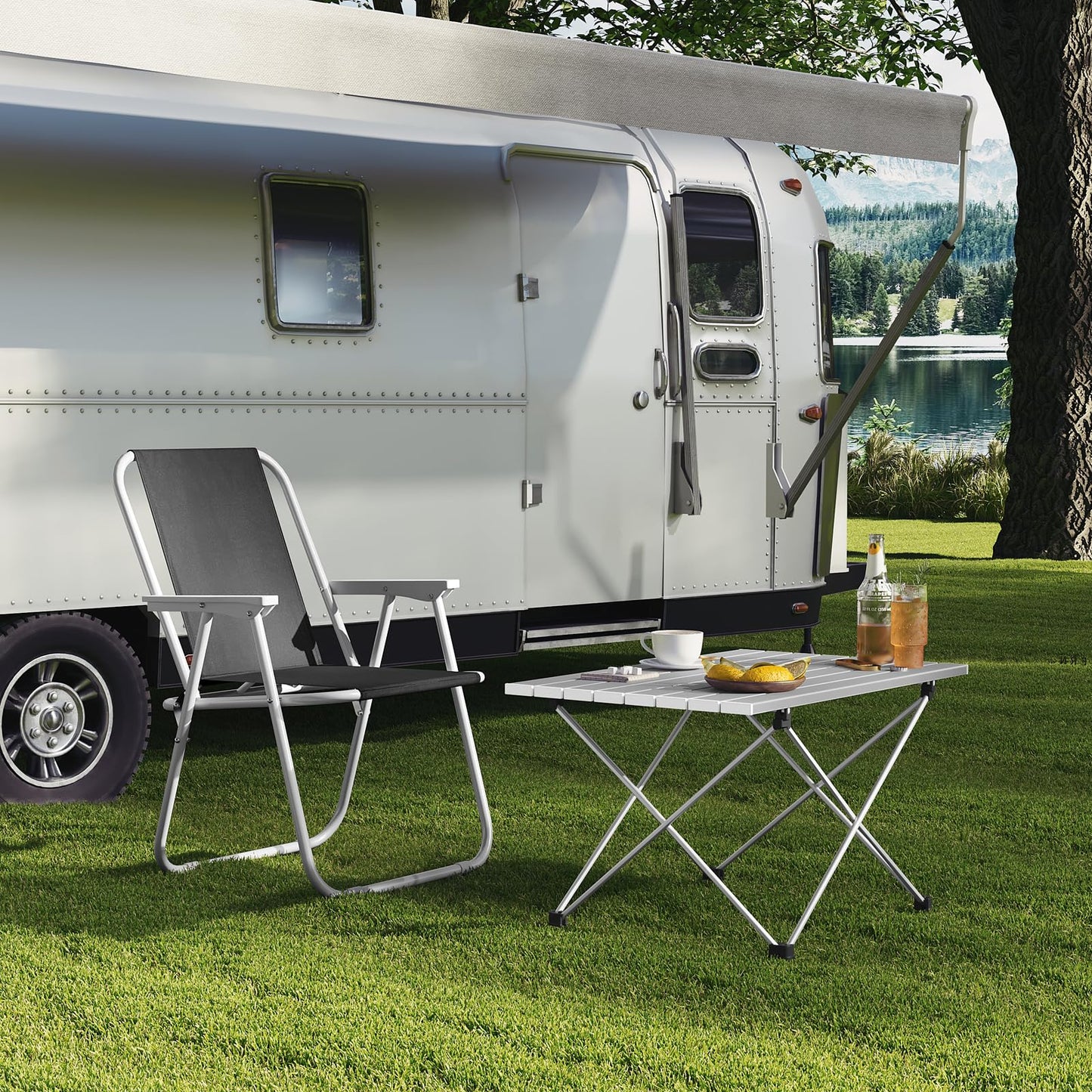 WOLTU aluminium campingtafel - opvouwbaar - ultra licht 1,7 kg - 68 x 46 x 40 cm - zilver`