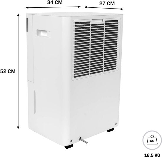 VONROC Luchtontvochtiger – 40L/dag – 5,5L watertank – Wifi & app-bediening –Zilverionenfilter & carbon filter