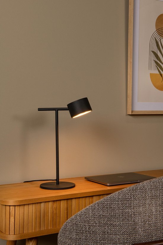 Lucide GIAN - Tafellamp - LED Dimbaar - 1x9W 2700K - Zwart