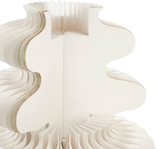 Mica Decorations Papieren Kerstboom - Opvouwbare Kunstkerstboom - H152 x Ø104 cm - Kerst Decoratie - FSC 100% - Wit