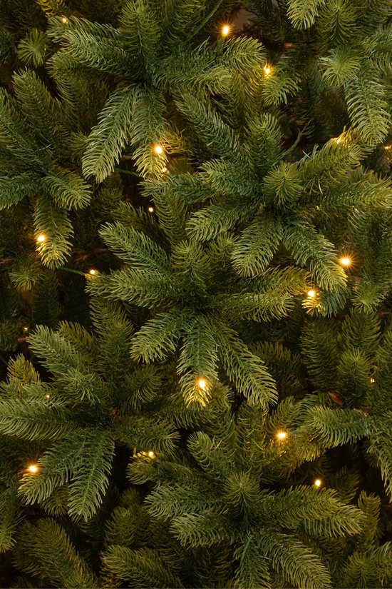 Black Box Trees Nagoya Kerstboom - Kunstboom met LED Verlichting en Scharnierconstructie - Kerstversiering voor Binnen met Natuurlijke Uitstraling - Rond - H210 x Ø115 cm - Groen