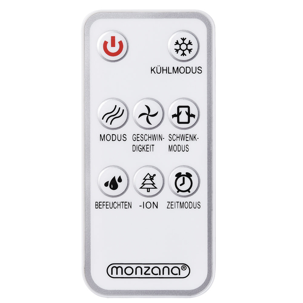 Monzana 4 in 1 Mobiele Aircooler - Wit - ionisator - luchtbevochtiger - afstandsbediening