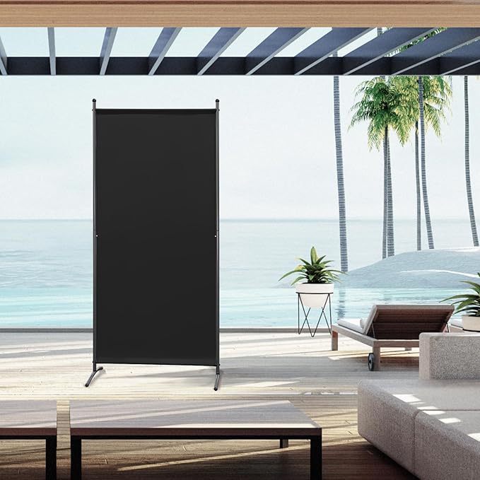 Angel Living Kamerschermen - 1-delig - Ruimteverdeler - Opvouwbaar - Zwart - 80 x 180cm