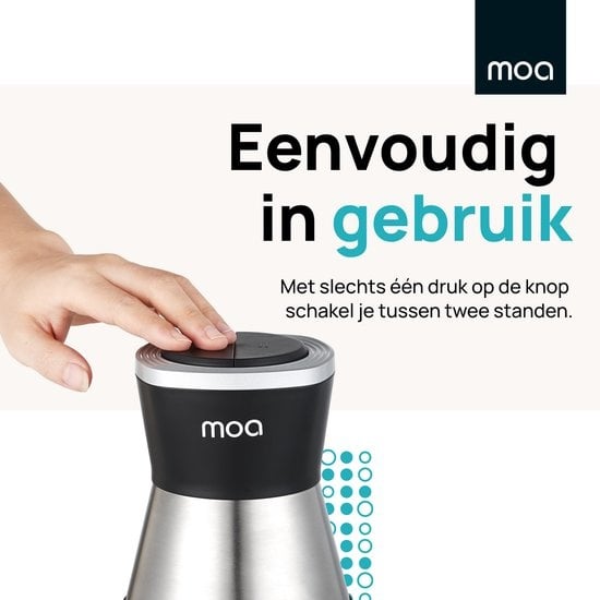 MOA Hakmolen XL - Food Chopper - 2 liter glazen kom - 4 messen - FC360