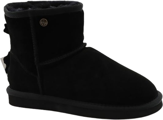 Alpacas Footwear dames suède laarzen gevoerd met 100% lamswol – zwart – maat 49