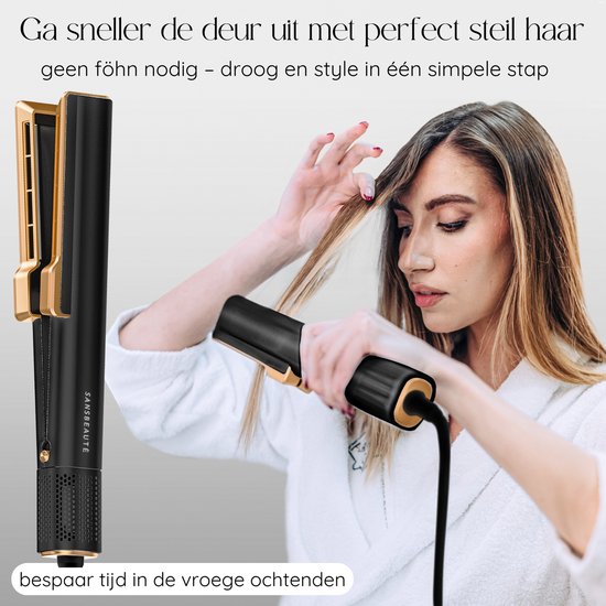 Sansbeauté® Sanstraight Stijltang Wet-to-Dry - 2 in 1 - Coldshot - 80℃ t/m 140℃