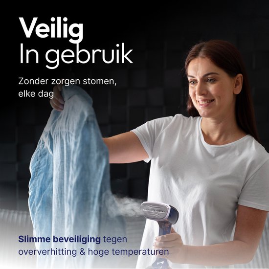 Kledingstomer 300ml – 2 Opzetstukken – Stoomapparaat Kleding – Stomer Kleding – Reisstrijkijzer – Handstomer – Steamer – Qualiz®