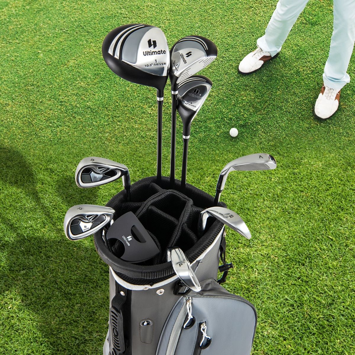 Coast Heren Golfset - 9-delig - Rechtshandig - Inclusief regenhoes - Grijs