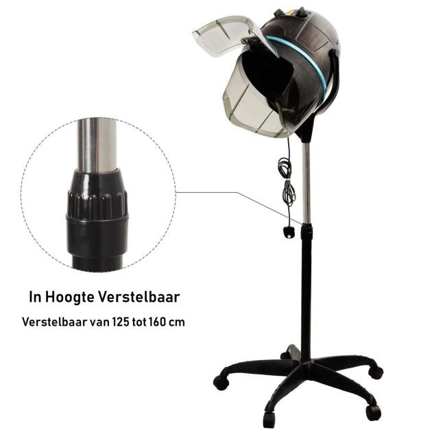 Coast Professionele Haardroger 3-in-1 - Verstelbaar 125/160 cm Hoogte - Zwart