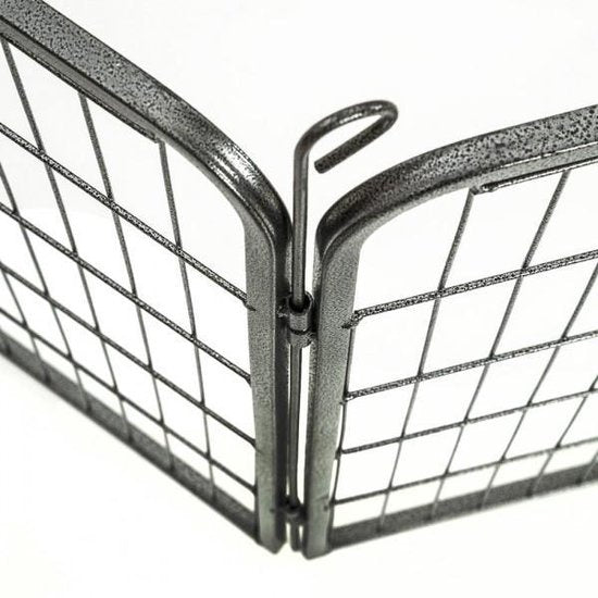 8-hoekige puppyren hondenren puppykennel 80 cm hoog Ø 210 cm 401717